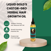 Herbal Hair Growth Oil for Thicker Longer Hair 4oz - Castor Gro